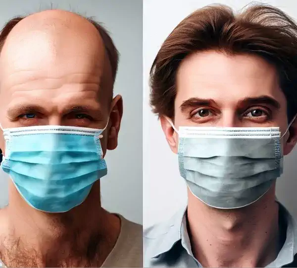 中年脱发和未脱发对比照片